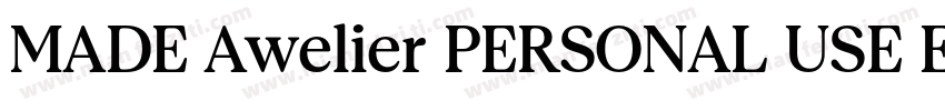 MADE Awelier PERSONAL USE ExtraBold字体转换